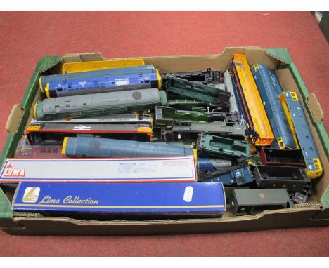 A Quantity of #OO' Gauge/4mm Locomotive "Bodies", comprising approximately twenty diesel and fourteen steam plus various "Ten