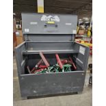 Rock River Job Box With (15) Various Size and Manufactures Reel Stands Including Greenlee