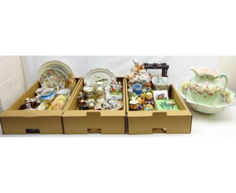 Collection of Victorian and later ceramics including; Doulton series ware, Sylvac dog cruet, Goebel monks, English lavender s