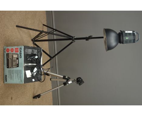 Casio SE-G1 SD cash register, adjustable studio light with stand and Manfrotto 390RC2 and tripod. (This item is PAT tested - 