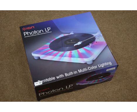 ION Photon LP Turntable with USB and built-in multi-colour lighting