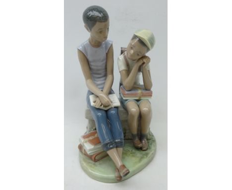 Large Lladro figure 'School Chums' no. 5237, H24cm  Condition Report Good ConditionClick here for further images, condition, 