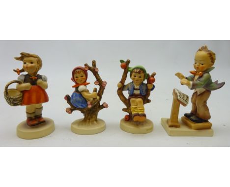 Four Hummel Goebel figures, 'Band Leader', 'Little Shopper' and two others (4) Condition Report Click here for further images
