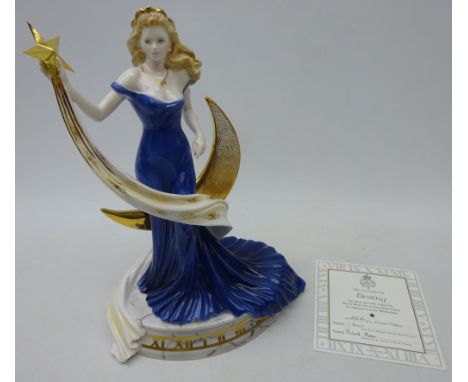 Royal Worcester fine bone china figure 'Destiny', No. 266, with certificate, H26cm Condition Report Click here for further im