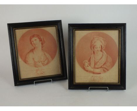 After Francesco Bartolozzi
A pair of portrait oval stipple engravings 
28 by 23cm (2)