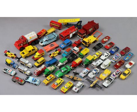 Approximately fifty various die-cast scale models by Matchbox &amp; others, all unboxed. 