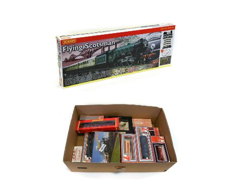 Hornby (China) OO Gauge R1039 Flying Scotsman Set (E boxes G-E) Hornby Railways Pick-Up Goods Set (G box P), Lima BR Mogul 42