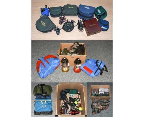 A Collection Of Coarse Fishing Tackle comprising of various centrepin and spinning reels by makers to include Holland &amp; W