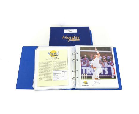 Autographed Editions Two Bound Albums containing primarily footballers: Viv Anderson, Ron Atkinson, Alan Ball, Gordon Banks, 