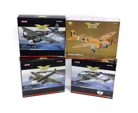 Corgi Aviation Archive 1:72 Scale Junkers 88A Group AA36704 , AA36703, AA36701 together with AA38503 Messerschmitt Me110C (al