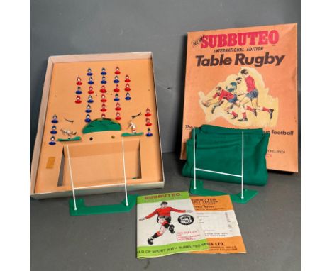 A vintage boxed Subbuteo table rugby set 