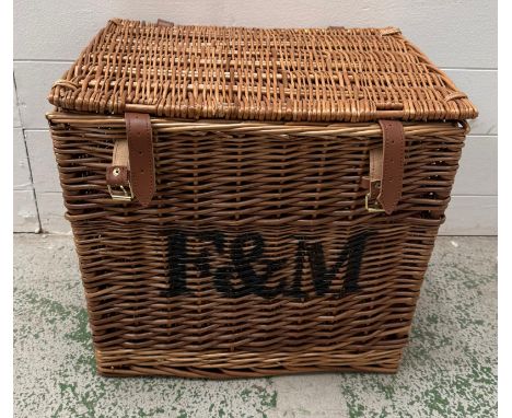 A wicker Fortnum's and Mason hamper 