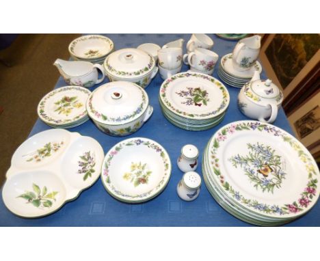 Royal Worcester Herbs pattern dinner service for 6 settings