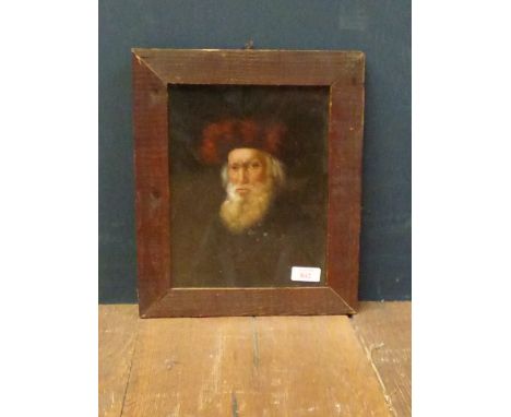 Oil painting portrait of an Ashkenazi Jew  25x19.5cm