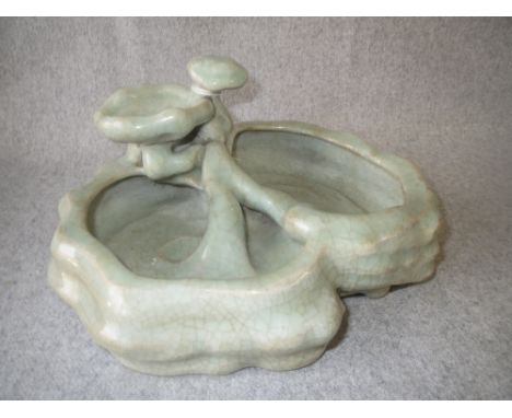 Chinese ceramic brush washer 20cmL