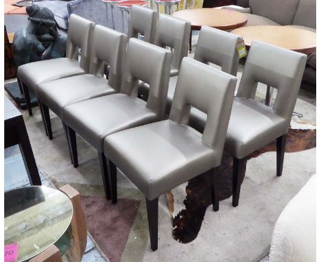 SOFA & CHAIR COMPANY HUGO DINING CHAIRS, a set of eight, 51cm x 56cm x 85cm. (with slight faults). (8)