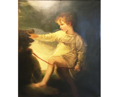 FOLLOWER OF SIR THOMAS LAWRENCE, PRA, (British 1769-1830) 'Portrait of master William Lock of Ardfry, Co Gallway with his dog