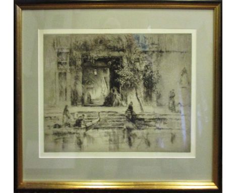 SYDNEY M LITTEN 'Venice', a pair of etchings, 30cm x 40cm and 33cm x 25cm, framed and glazed. (2)