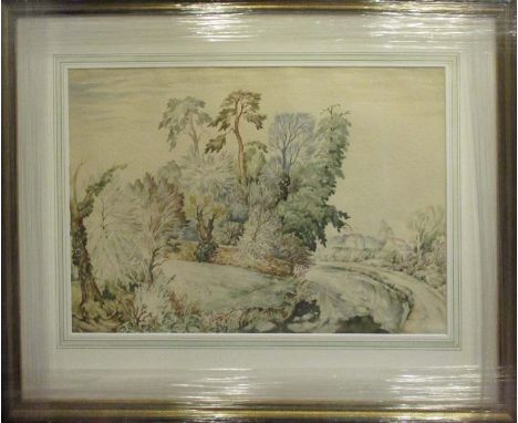 SYDNEY M LITTEN 'Trees', watercolour, labelled verso Walker Galleries, 35cm x 50cm, framed and glazed.