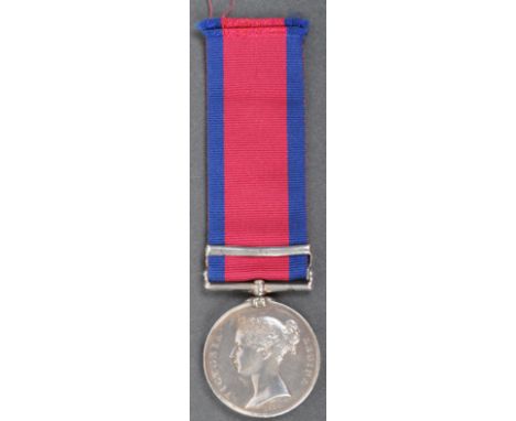 A Victorian 19th century 1848 Military General Service Medal awarded to one William Rain of the 1st Life Guards, with Touloos