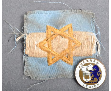 WWII Second World War interest - two items of Jewish military related items - the first being a vintage ' Hebrew Legion ' ena