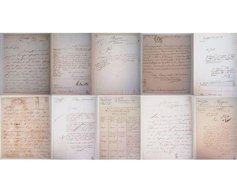 The Napoleonic Wars - an exceptional archive of original handwritten letters, notes and despatches from various generals, mar