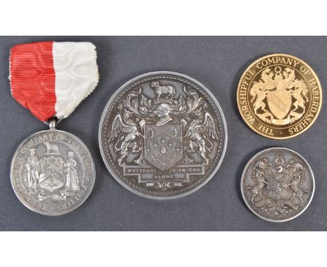 Collection of antique medallions - x4 antique and vintage believed silver (and other) medallion medals from London Livery com