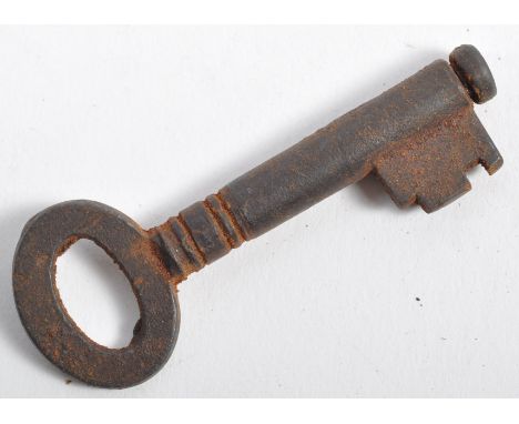 An original WWII Second World War MI9 type ' special message key '. The key taking the form of a small antique example (6cm l