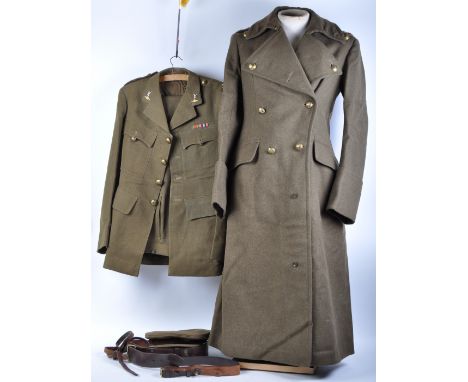 A collection of post WWII Second World War related British Army Royal Corps of Signals Officers uniforms items comprising a t