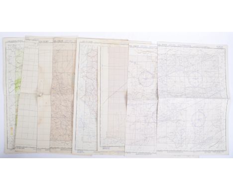 A collection of original WWII Second World War 1942-1944 dated US Army / United States maps of India, Arabia, Afghanistan and