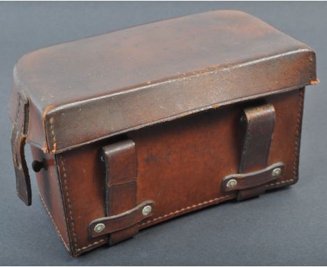 An original WWII Second World War Nazi Third Reich German Army ammunition / first aid uniform pouch. The pouch of leather con