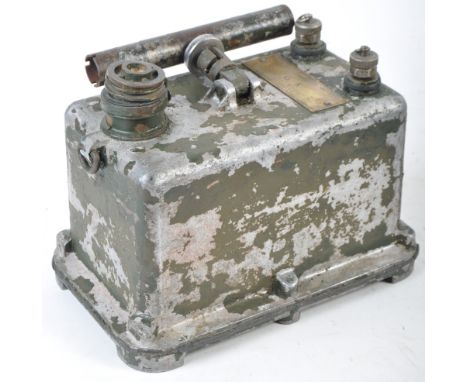 A rare original WWII Second World War British Army ' Exploder Dynamo ' detonator. Rare complete unit, including the plug cove