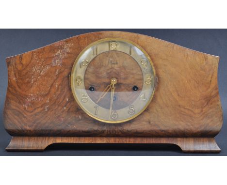 A 1930s pre-WWII Second World War presentation Kienzle mantel clock, with plaque to top which reads ' Presented To Superinten