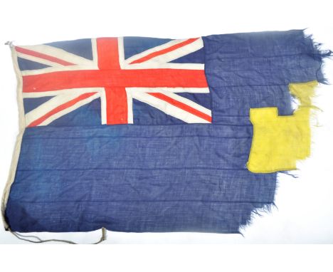 Of WWII Second World War Interest - an original vintage believed WWII period / mid-20th century Conway Club Blue Ensign flag,