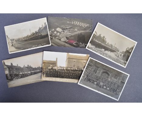 A rare collection of WWI First World War local interest real photographic postcards of Chipping Sodbury, near Bristol. Includ