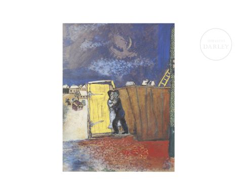 Print on photographic paper. Signed ‘Marc Chagall’ in the lower margin.Size: 65 x 50 cm; Size with frame: 90 x 75 cm