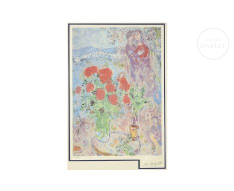 Limited edition of prints. Signed ‘Marc Chagall’ in the lower right corner. Numbered ‘140/500’ in the lower left corner.Size 