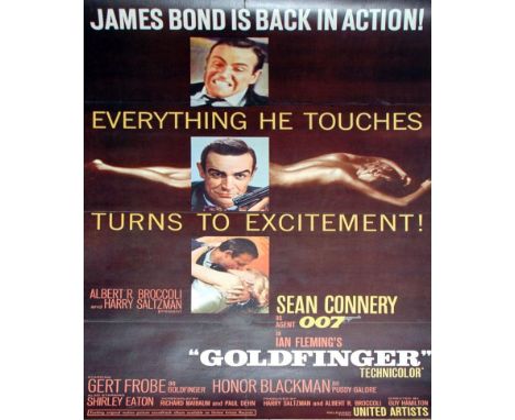  The US posters featured the golden girl laying across the poster with Bond's portrait discreetly covering her embarrassment.