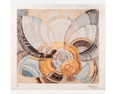 Frantisek Kupka (1871-1957)-Graphic, Autour d’un point, colour lithograph on paper, numbered 9/100, with certificate on the r