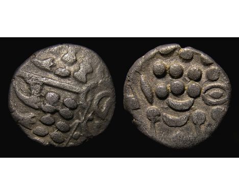 British Late Iron Age, an uninscribed debased silver/billon stater of the Southwestern region/Durotriges, dating c. 50-20 BC.