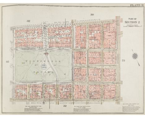 AMERICA - NEW YORKBROMLEY (GEORGE W., AND CO.) Atlas of the Borough of Manhattan, City of New York. Desk and Library Edition,