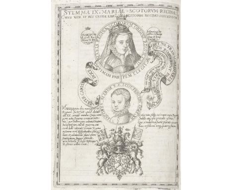 LESLIE (JOHN)De origine moribus, et rebus gestis Scotorum, 2 parts in 1 vol., FIRST EDITION,  title with woodcut head-piece a