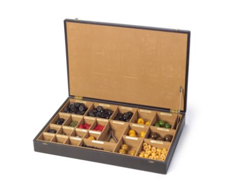 ERNST CHAIN'S CASED SET OF MOLECULAR MODELS, English, 1940s, the plaque reading 'Molecular Models Manufactured By Catalin Ltd