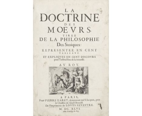 [GOMBERVILLE (MARIN LE ROY)]La doctrine des moeurs tirée de la philosophie des Stoïques, 2 parts in one vol.,FIRST EDITION,, 