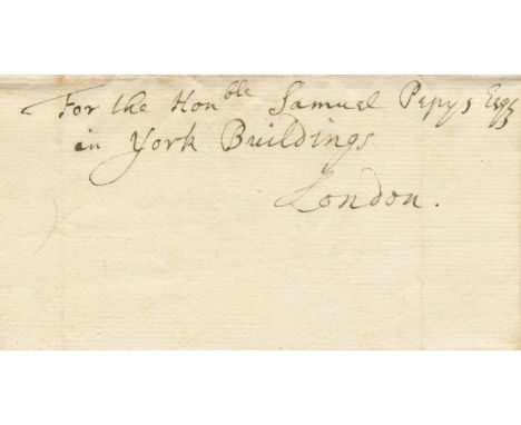 NEWTON (ISAAC)Autograph letter signed ('Your most humble & most obedient/ Servant/ Is. Newton') to Samuel Pepys ('Sr'), rejoi