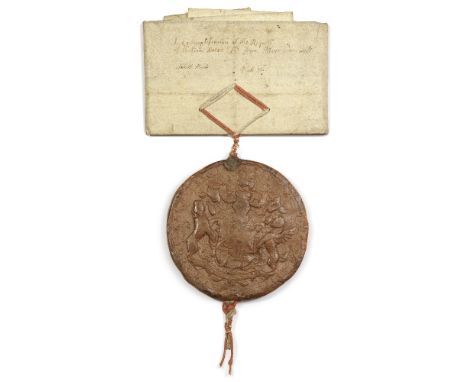 CROMWELL (OLIVER) - GLOUCESTERSHIREExemplification under the Great Seal of the Lord Protector referring to the letters patent