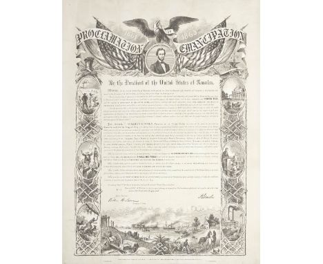 AMERICA - ABOLITION OF SLAVERY LINCOLN (ABRAHAM) Proclamation of Emancipation. By the President of the United States of Ameri