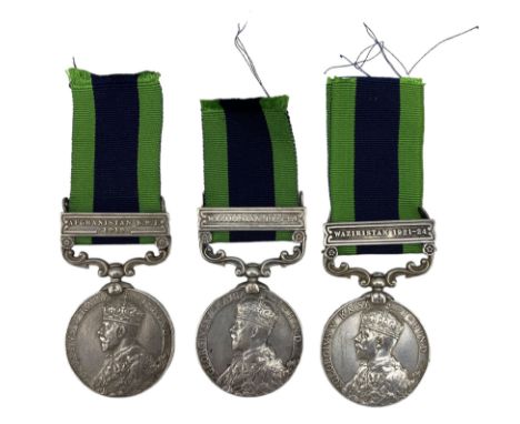 Indian General Service Medal to 1388 L-NK Nawab Khan 2-1.12 Infantry with Afghanistan N.W.F 1919bar, another to 2325 Sep. Ghu