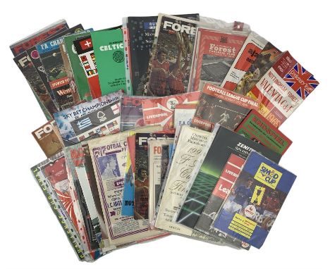 Nottingham Forest football club - over fifty programmes including football league cup final vs Liverpool at Wembley Saturday 