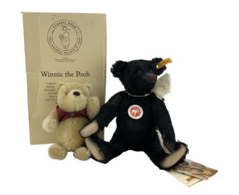 Steiff Classic Pooh 70th Anniversary Winnie The Pooh, white tag 680090, limited to year of production 2001, blonde mohair ted